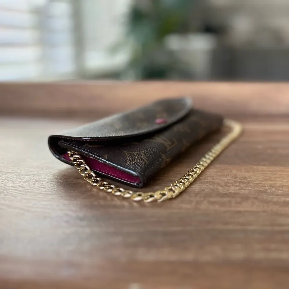 💯 AUTH Louis Vuitton monogram Emily wallet on chain - Picture 4 of 12